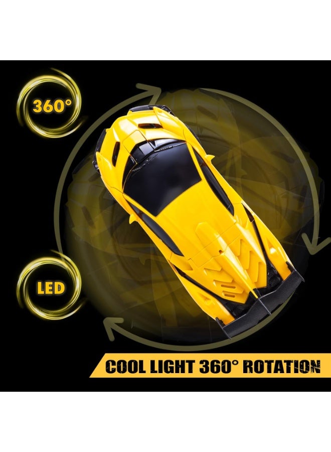 Transformer Car Toy with 2.4GHz Remote Control, 1:18 Scale, Thedtoy, Remote Control Transforming Robot Car for Kids Boys, Transformation Toy Gifts for Ages 4-12 (Yellow) - Image 3