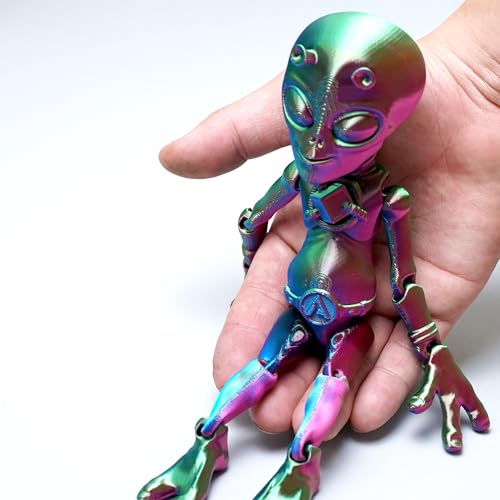LUYUCUBE 3D Printed Alien ModelFlexible Realistic Articulated Animal Fidget ToysMystery Figurines Gifts for EasterExecutive Desk Funny Dcor and Festival CollectibleEaster Basket Stuffers RGB - Image 1