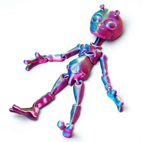 LUYUCUBE 3D Printed Alien ModelFlexible Realistic Articulated Animal Fidget ToysMystery Figurines Gifts for EasterExecutive Desk Funny Dcor and Festival CollectibleEaster Basket Stuffers RGB - Image 5