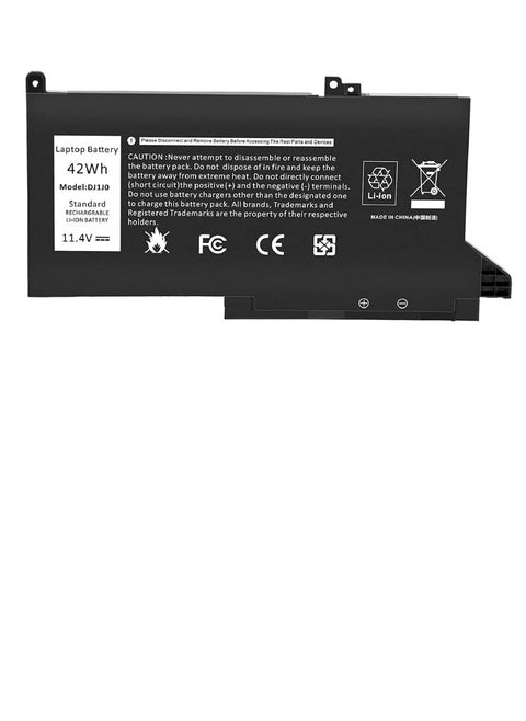 Replacement 11.4V 42Wh DJ1J0 PGFX4 Laptop battery compatible for Dell Latitude 7280 7290 7380 7390 7480 7490 Lithium-Ion 451-BBZL PGFX4 ONFOH DJ1JO,new replace battery