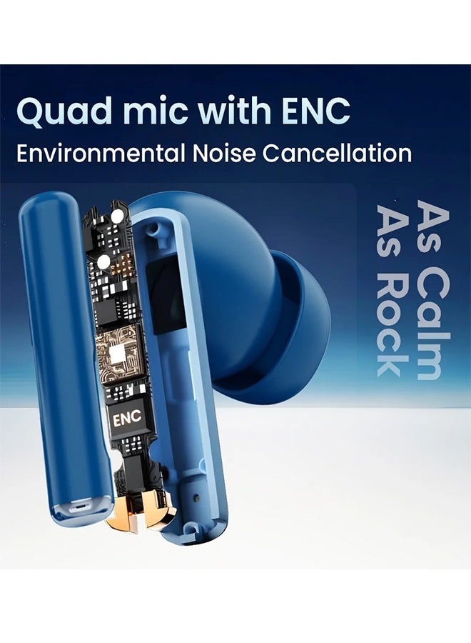 iCruze سماعات أورا TWS - بلوتوث 5.3، 40 ساعة وقت تشغيل، ENC، محركات 13 مم، عزل الضوضاء، تحكم باللمس، شحن Type-C - Image 4