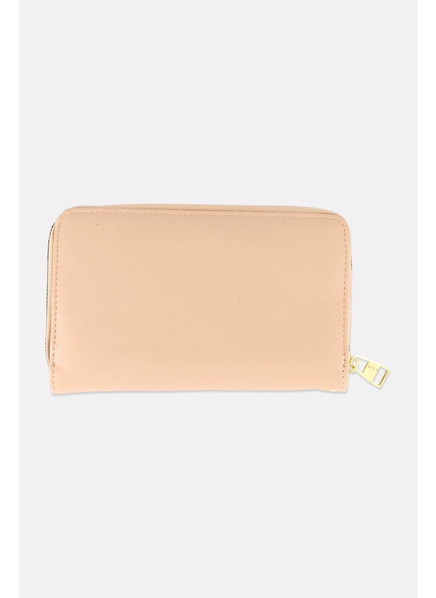 London Fog Women Single Zip Around With Front Fold Wallet 11 H x 18 L x 2 W cm, Cream  - Image 2