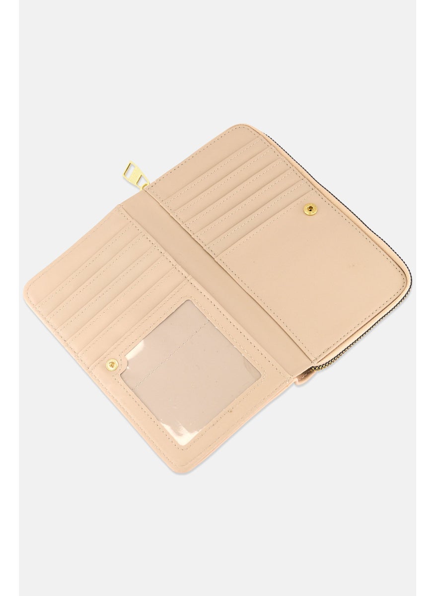 London Fog Women Single Zip Around With Front Fold Wallet 11 H x 18 L x 2 W cm, Cream  - Image 4