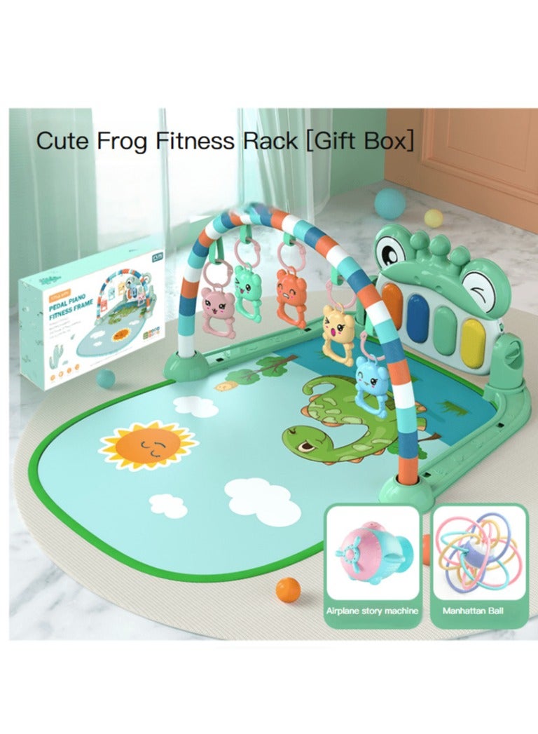 عام ألعاب البيانو الصالة الرياضية الرف 0-1 سنة من عمر الطفل الموسيقى الخفيفة ولطيفة حديثي الولادة دواسات الموسيقى البيانو الأطفال التعليمية للتعليم المبكر ألعاب اللياقة البدنية 72x58x38 سم - Image 1