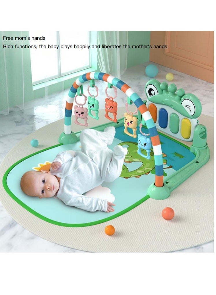 عام ألعاب البيانو الصالة الرياضية الرف 0-1 سنة من عمر الطفل الموسيقى الخفيفة ولطيفة حديثي الولادة دواسات الموسيقى البيانو الأطفال التعليمية للتعليم المبكر ألعاب اللياقة البدنية 72x58x38 سم - Image 3