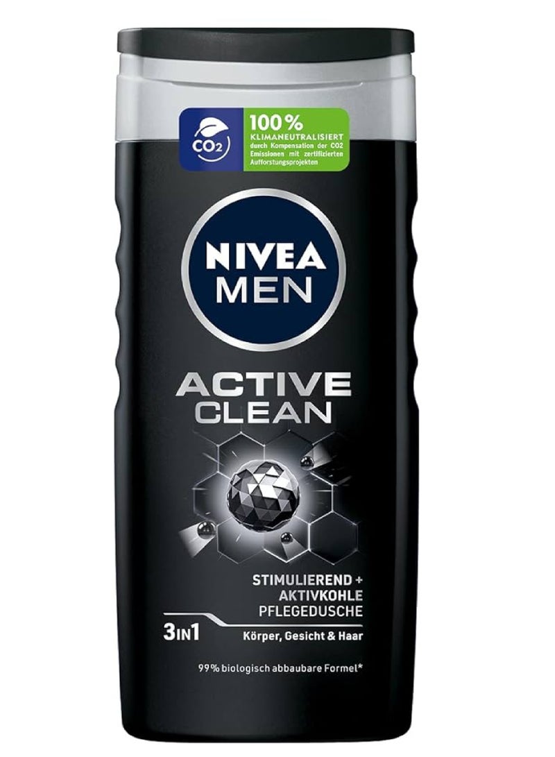 Nivea جل الاستحمام نيفيا للرجال أكتيف كلين 3 في 1 250 مل