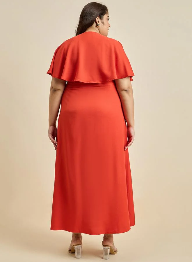 Femmella Ruffled Wrap Dress