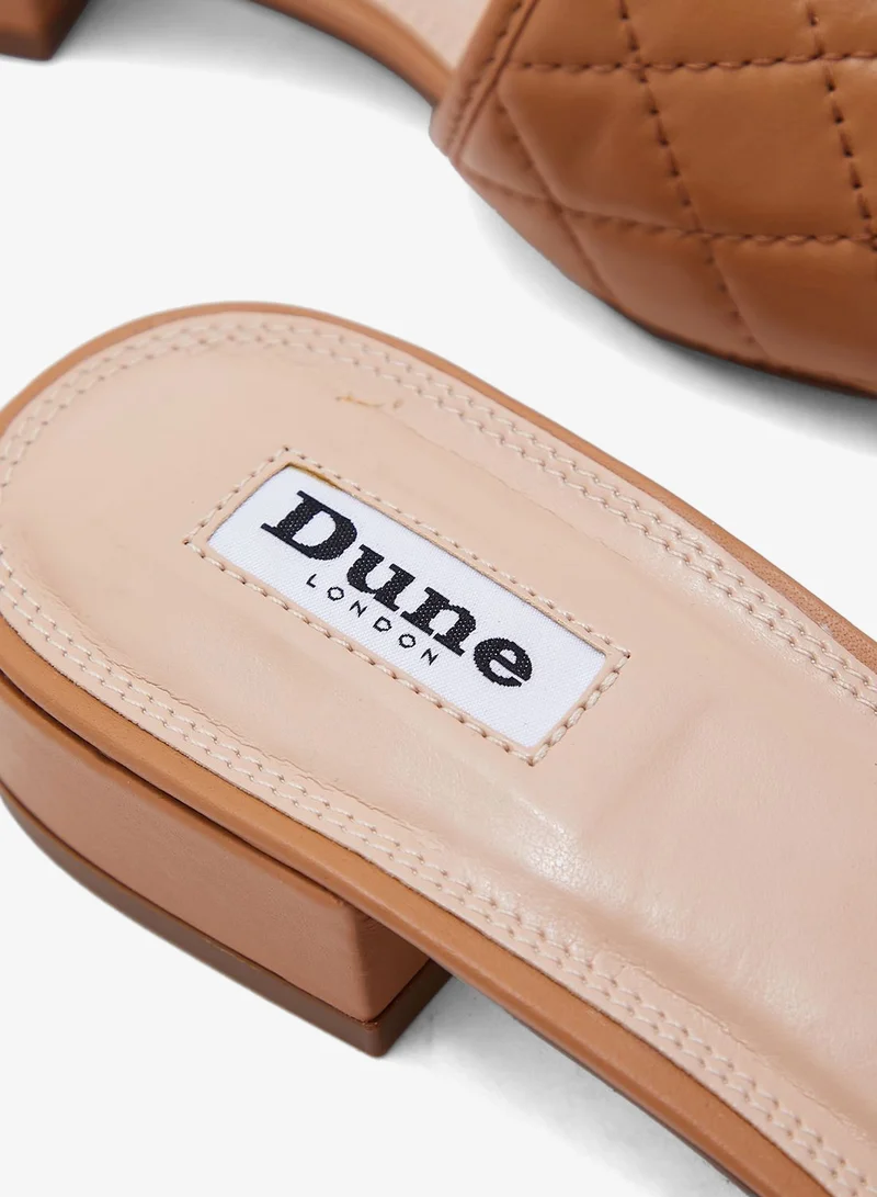 Dune London Casual Quilted Low Heel Sandals