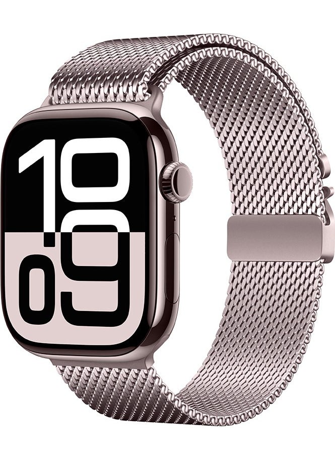 ZORE - Apple Watch 44MM KRD-121 Metal Mesh Strap-Pink - Image 1
