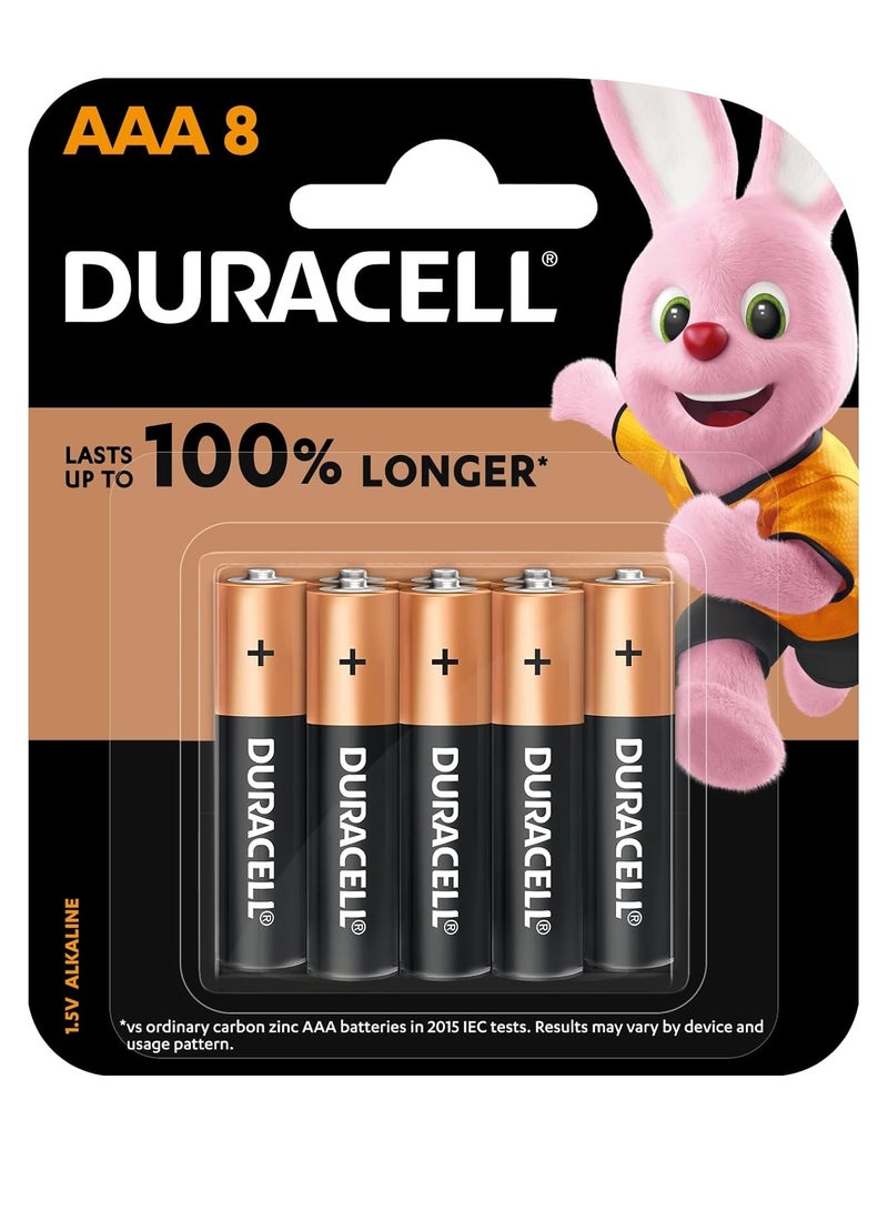 Duracell 8-Piece Superior Nylon Top Closure Type AAA Alkaline Batteries Multicolour - Image 1