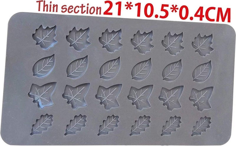 Mini Skater 2 PSC 24-cavity Leaf Shape Silicone Mold for Making Soap, Candle, Candy, Chocolate, and More (Leaf Shape Mold) - Image 4