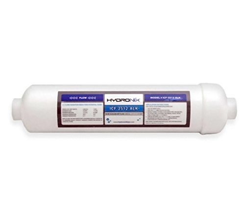 Hydronix Alkaline Remineralization & pH Balance Inline Water Filter ICF-2512-ALK | Fits Any Reverse Osmosis RO Drinking Water System, Under Sink, Ice Makers, 1/4" NPT Ports - Image 1