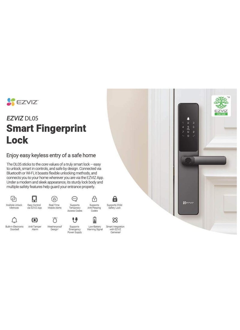 Ezviz DL05 Fingerprint Lock Your home security is at your fingertips - pzsku/Z1B77D45C76D6BEE8EA05Z/45/_/1724814270/fcdb36ff-9de1-40e5-b5ff-e5f15fcd536d