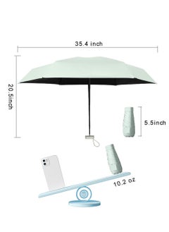 KASTWAVE Folding Umbrellas Travel Sun Rain Umbrella for Walking With Case, Compact UV Umbrella for Sun and Rain, Lightweight Portable, Windproof Parasol Umbrella UV Protection for Women and Men  - Image 5