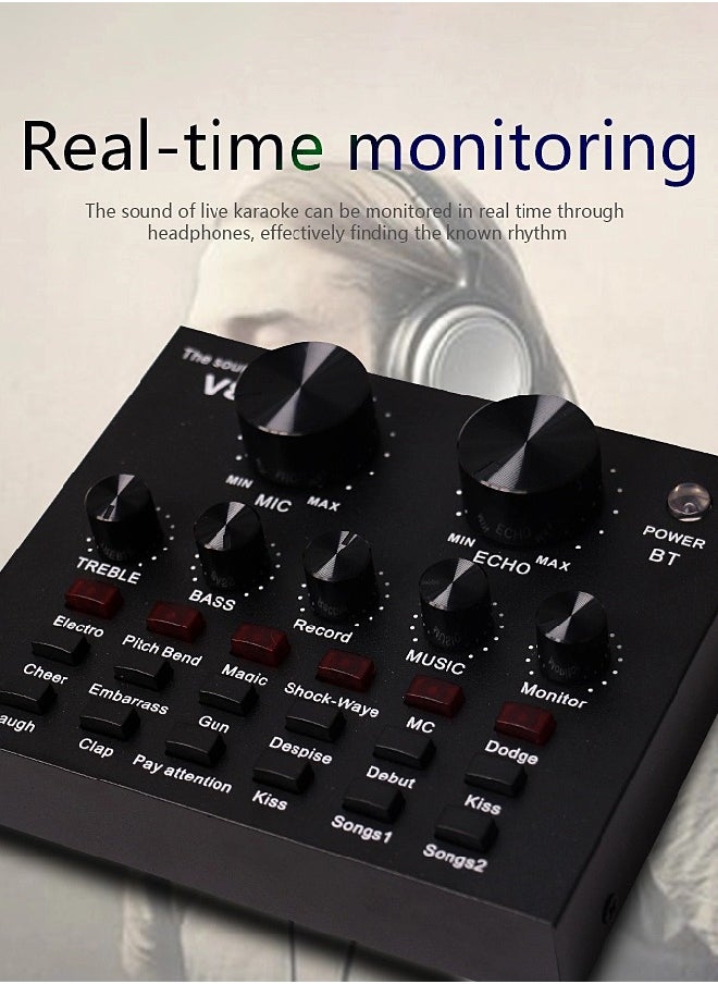 Mi VAZA - V8 Live Sound Card, Intelligent Volume Adjustable Audio Mixer - Image 1