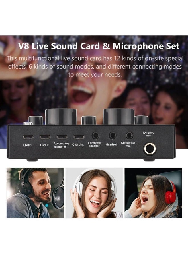 Mi VAZA - V8 Live Sound Card, Intelligent Volume Adjustable Audio Mixer - Image 1