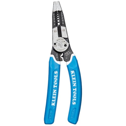 Klein Tools K12065CR Wire Stripper / Cutter / Crimper Tool, Made in USA, for Cutting, Stripping, Crimping, Twisting (8-18 AWG solid, 10-20 AWG stranded) - Image 1