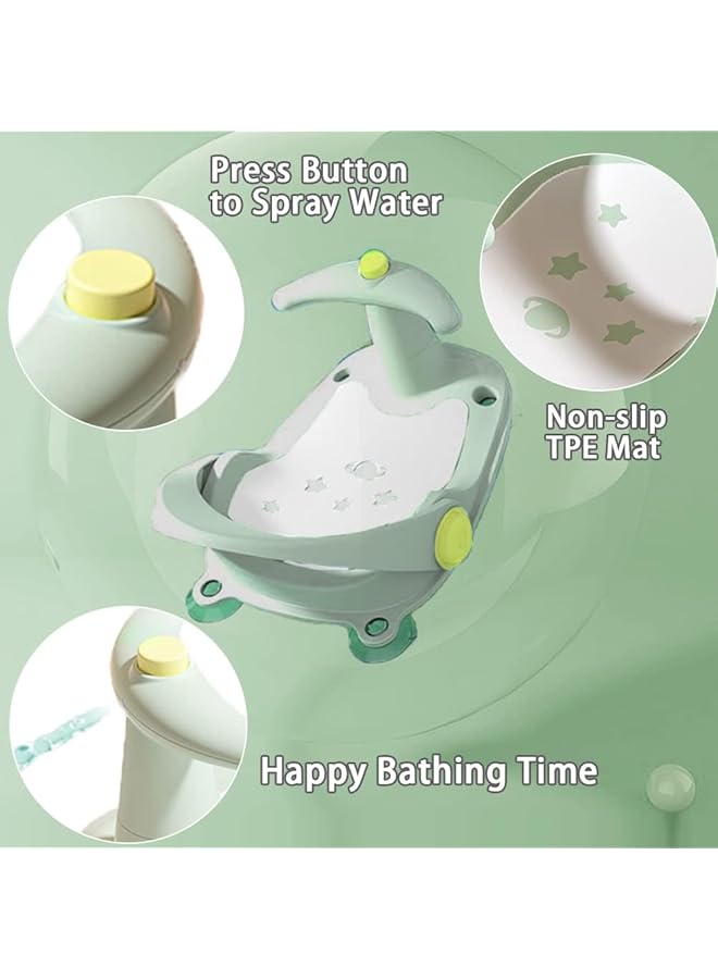 TRASSLE Baby Bathtub Seat For Sit Up Infant Toddler Bath Seat Shower Chair With Adjustable Backrest Support Suction Cups Non Slip Mat For 6 18 Months - Image 2