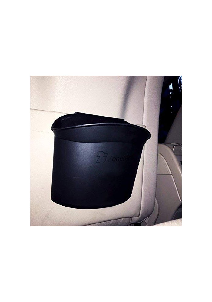 ZONETECH Portable Hanging Mini Car Garbage Can - 2-Pack Classic Black Trash Can - Image 5