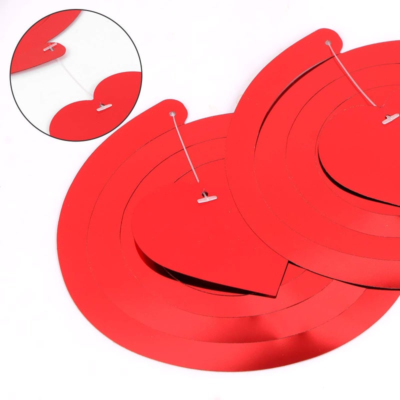 Jollystyle 36Pcs Heart Decorations Hanging Swirls - Valentines Day Party Supplies Favors Ceiling Decor - Image 3