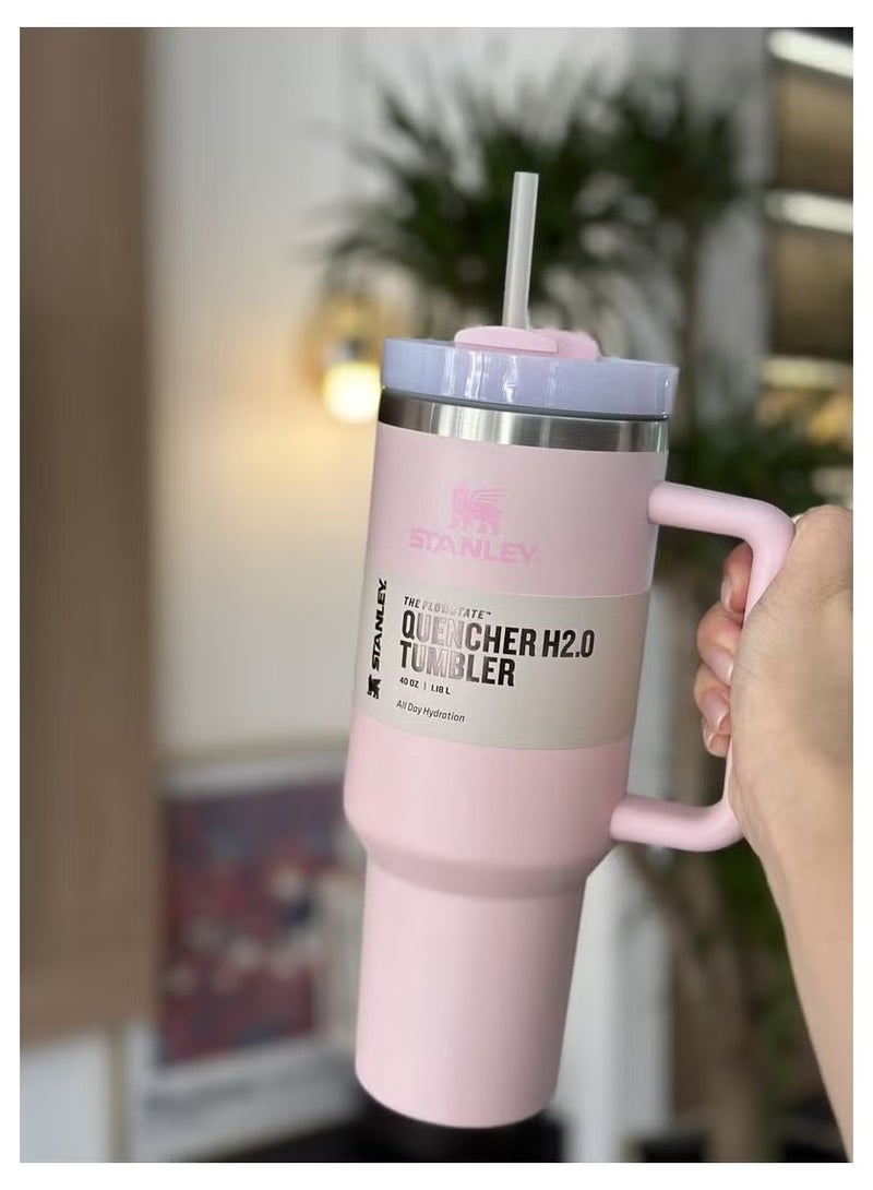 Stanley Quencher H2.0 FlowState Stainless Steel Vacuum Insulated Tumbler with Lid and Straw for Water, Iced Tea or Coffee, Smoothie and More, 40 oz - Image 2