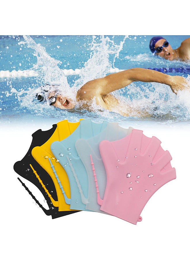 Generic - 1 Pair Swimming Gloves Webbed Fitness Water Resistance Training Gloves Silicon Swimming Diving Glove Swim Training Mittens - Image 1