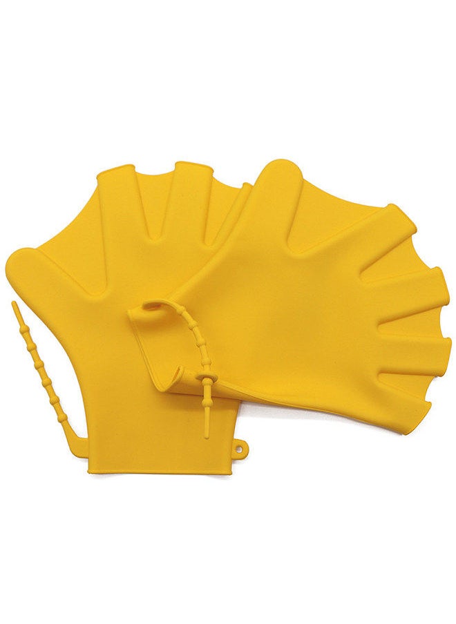 Generic - 1 Pair Swimming Gloves Webbed Fitness Water Resistance Training Gloves Silicon Swimming Diving Glove Swim Training Mittens - Image 1