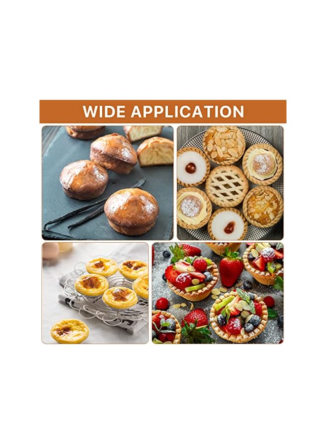 S-TOP 25 Pack Egg Tart Molds, Puto Molder Cookie Steamer Dessert Molds, Small Aluminum Nonstick Pans Pie Molds for Baking Pies Cupcakes Mini Cakes Puddings Jellies - Image 2