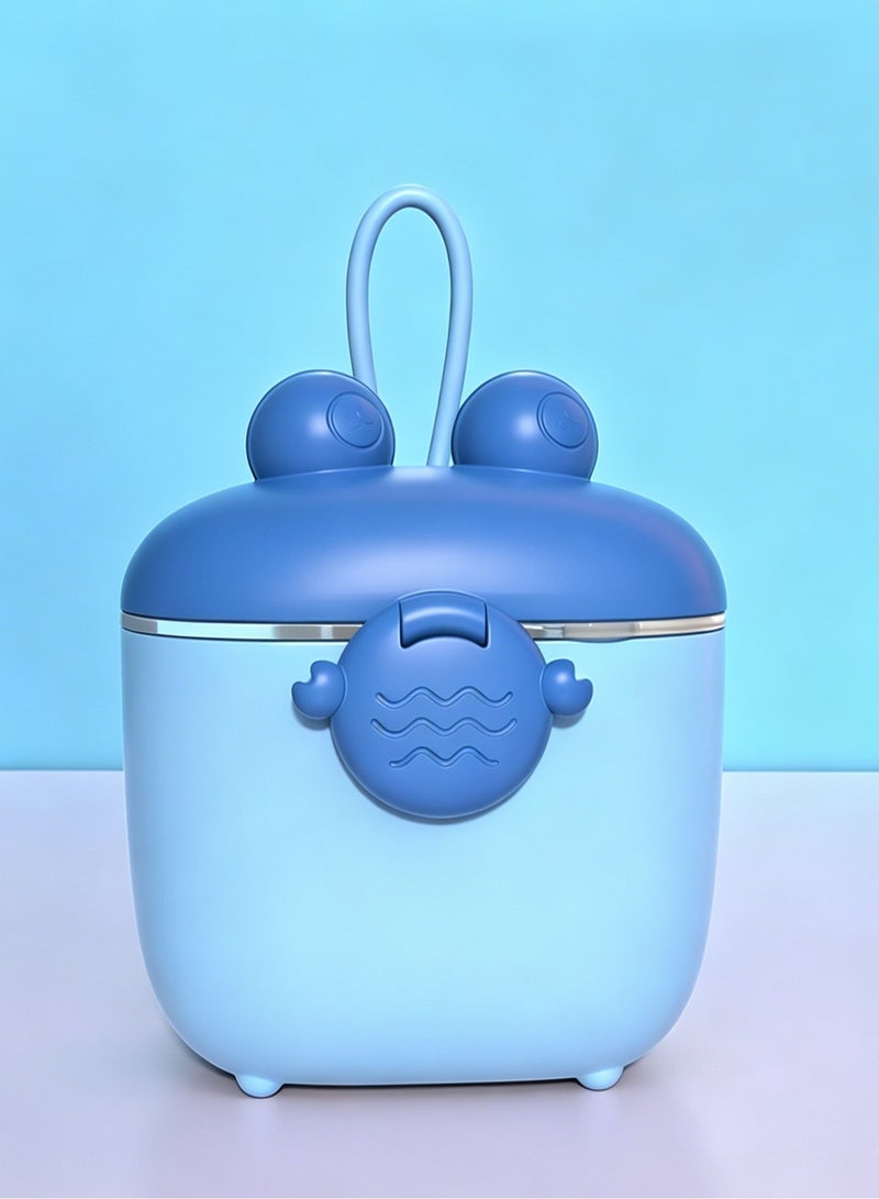 Baby Milk Powder Container with Spoon and Leveler, Blue，500ml - Image 3
