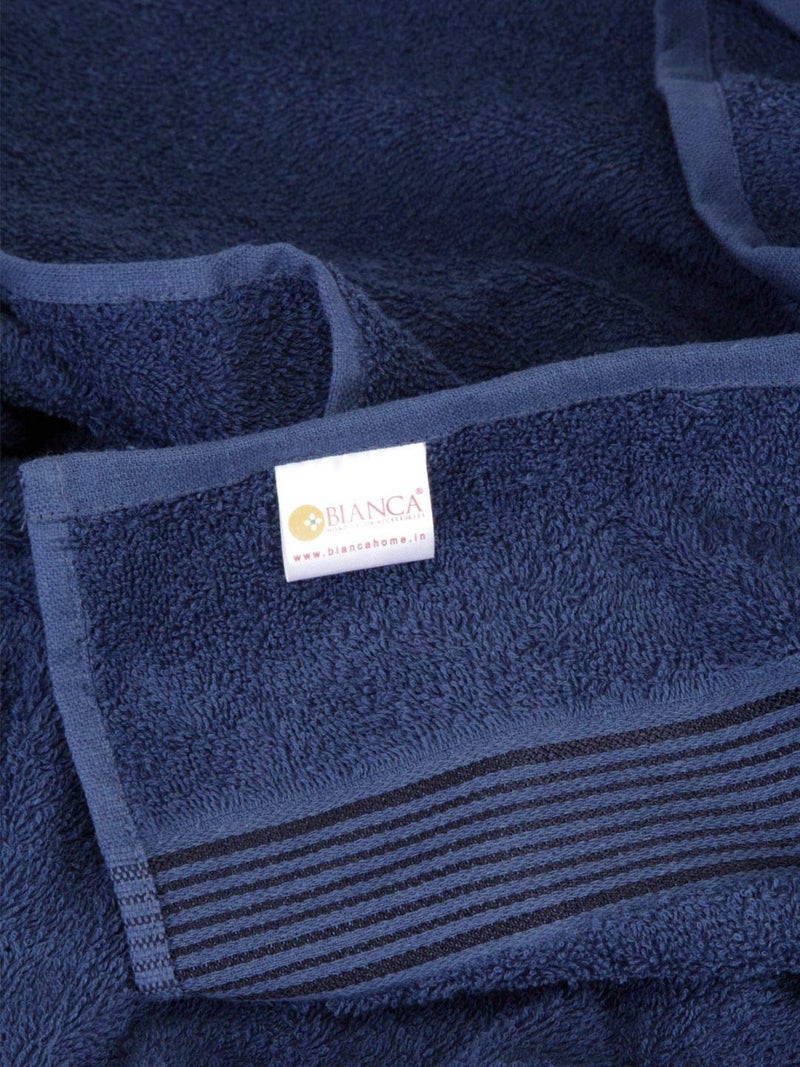 KOPA by Bianca 400 GSM 100% Cotton Soft Terry Towel l 2pc Bath Towel l Cotton Bath Towel l Bath Towel Cotton l D`Ross l Turq-Navy Blue - Image 3