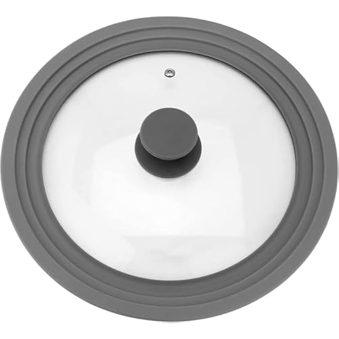 أكس سبرينج أغطية سيليكون مرنة من السيليكون لأدوات الطهي العالمية مع فتحة تهوية للبخار تناسب الأواني والمقالي مقاس 24 سم إلى 28 سم وغطاء أدوات المطبخ المقاوم للحرارة - Image 2