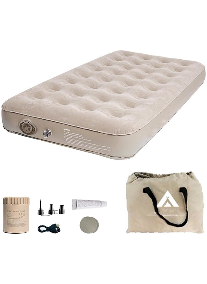 Generic - Air Bed Mettress with Built-in Electric Pump, Inflatable Air Mettress Sleeping Pad, Portable Roll Up Bed, Inflatable Outdoor Mat for Tent Camping Car Truck for 2 People (Double Person/Low) - Image 1