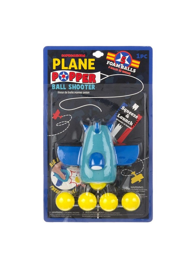 Expressions 1Pc Foam Ball Popper Toy Squeeze & Launch Airplane Toy W/Foam Balls Included Plane Ball Shooting Squishy Toy Anxiety Relief Items Sensory Toys Squeeze Toys For Kids Toddler Toys  - Image 2