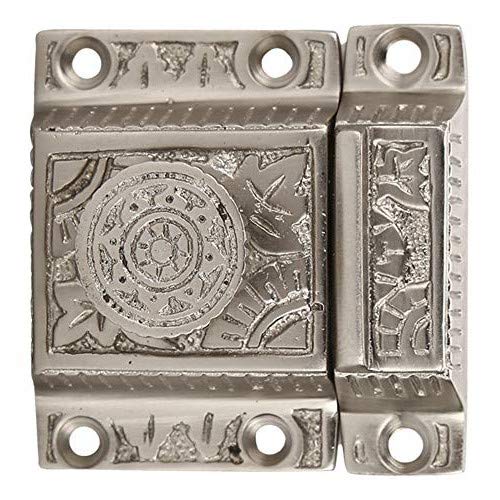 A29 Solid Brass Cabinet Latch Latches for Cabinet Closet Kitchen Door Twist Knob Design Handmade Brushed Nickel Finish Latch Antique Latch