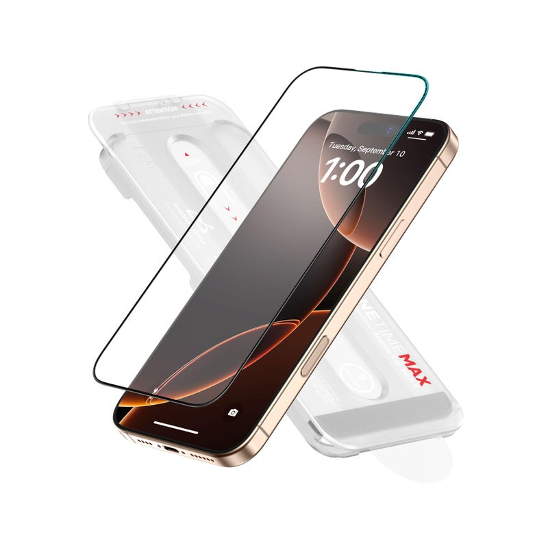 FLOLAB NanoArmour ONETIME MAX for iPhone 16 Pro Max Matte 3D Screen Protector Anti Glare 3D Tempered Glass PolarSpectra AntiRainbow Edge Reinforced Easy Install DustFree Scratch Resistant - Image 2