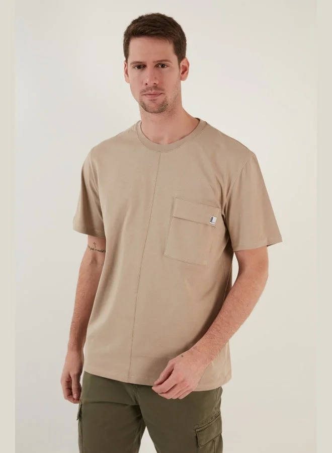 Buratti  Buratti 100% Cotton Relaxed Fit Crew Neck T Shirt Men's T SHIRT 5902605 for Men | Best Price UAE