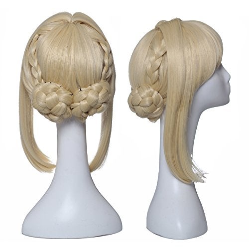 ColorGround Long Blonde Prestyled Cosplay Wig with Braids - Image 1