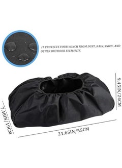 Generic Winch Cover, Heavy Duty Waterproof Dust Cover, UV-Resistant Warn Winch Cover with Elastic Band, 21.7x7.5x9.5 Inch Portable Winch Accessories, Waterproof Cover  - Image 5