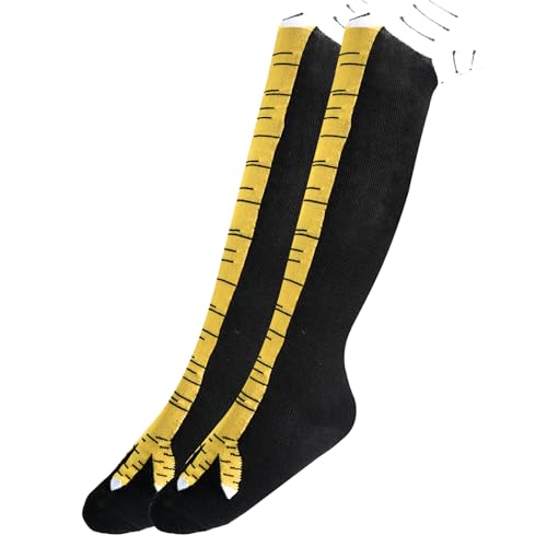 Nackiy Crazy Funny Chicken Feet Socks for Women Men, 3D Novelty Gag Gift Stocking Stuffers, White Elephant Gifts for Adults - Image 1