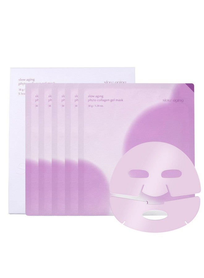 LUVUM Slow Aging Phyto Collagen Gel Mask 4+1 Pack - Collagen Hydrogel Mask - Hydrating Overnight Mask - Anti-Aging Formulat - Dark Spot & Tone Correction - Korean Skin Care - Image 1
