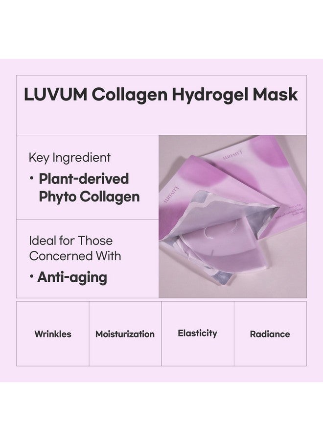 LUVUM Slow Aging Phyto Collagen Gel Mask 4+1 Pack - Collagen Hydrogel Mask - Hydrating Overnight Mask - Anti-Aging Formulat - Dark Spot & Tone Correction - Korean Skin Care - Image 2