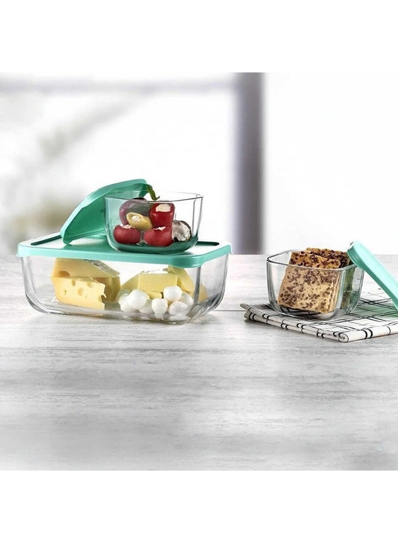 Paşabahçe Pasabahce Snowbox Set 1200cc + 2×275cc – 3-Piece Airtight Food Set GR - Image 3