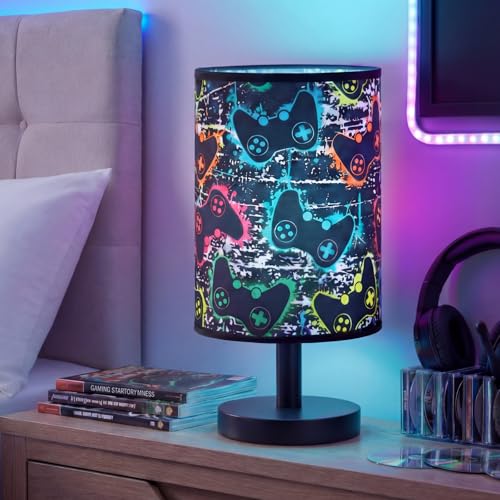 Glooglitter Video Game Table Lamp for Gifts 3 Colors Dimmable Lights 1102 x 512 Inch Night Light Bedside Decor Lamps for Bedroom Desk Birthday Gifts Home Decor - Image 1