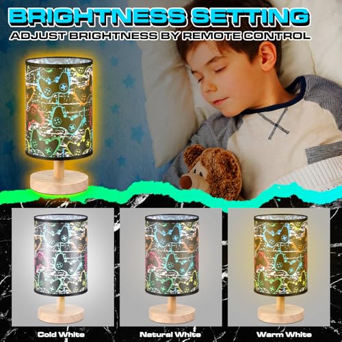 Glooglitter Video Game Table Lamp for Gifts 3 Colors Dimmable Lights 1102 x 512 Inch Night Light Bedside Decor Lamps for Bedroom Desk Birthday Gifts Home Decor - Image 3