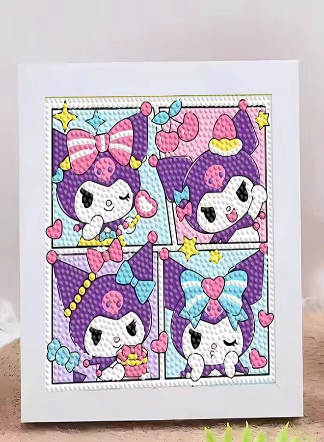 داي مجموعة الرسم الماسي ثلاثي الأبعاد للأطفال لتنمية مهارات التركيز والصبر وتحسين التنسيق البصري 20 × 20 سم (أشكال متنوعة) - Image 5