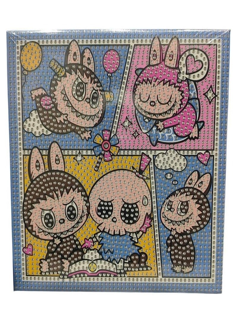 داي مجموعة الرسم الماسي ثلاثي الأبعاد للأطفال لتنمية مهارات التركيز والصبر وتحسين التنسيق البصري 20 × 20 سم (أشكال متنوعة) - Image 4