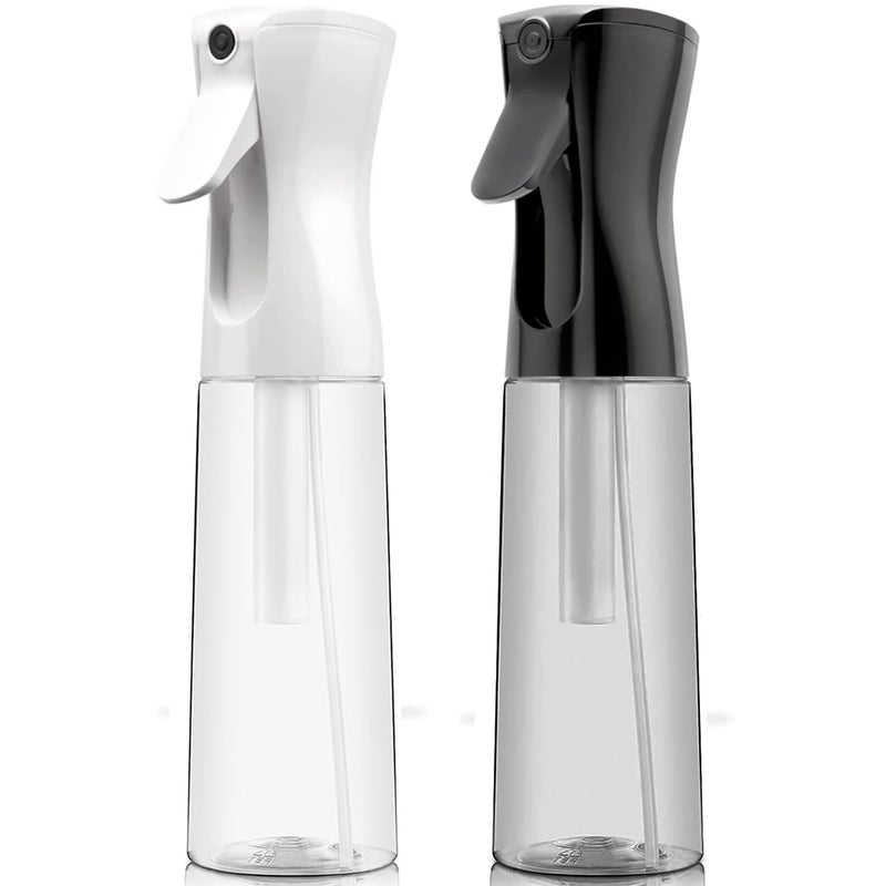 ELEMSY Spray Bottle For Hair (2 Pack 10 OZ) Continuous Mister Empty Spray Bottles, Ultra Fine Mist Water Sprayer for Hairstyling, Cleaning, Plants, Pets, Barbers, Salons, Essential Oil Scents - Image 1