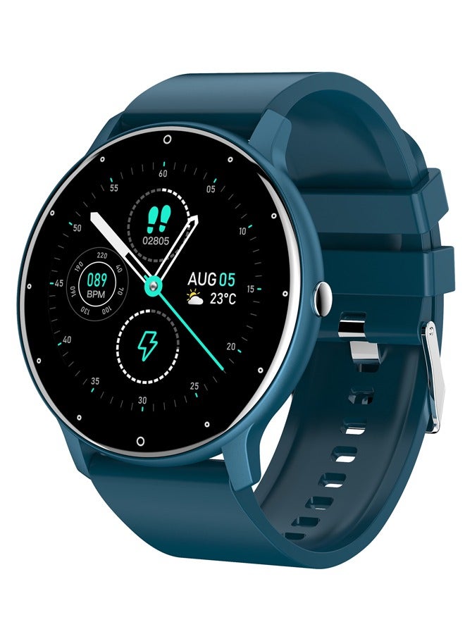 RollsTimi  Smart Watch For Men And Women IP67 Waterproof Sports Watch Fitness Tracker And Heart Rate Sleep Monitor 1.28" Full Touch Screen Android IOS, RT-ZL02Pro Blue - Image 1