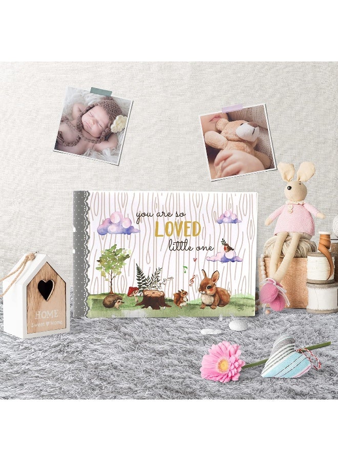Holoary You Are So Loved Little One Grandma's Brag Book, Small Baby Photo Album 4â€ x 6â€ 32 Photos, Woodland Animals Design - Image 5