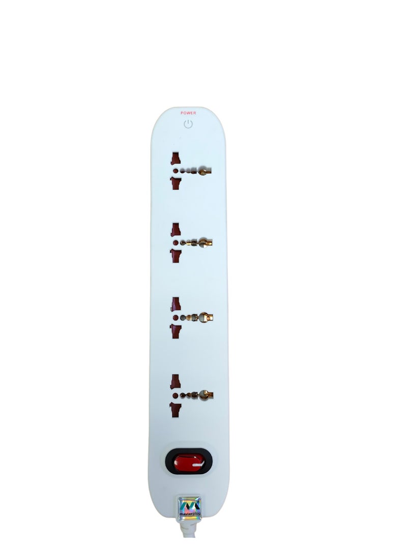MASTERPLUG Masterplug 4xUniversal Extension Lead 2m Wire With Plug  - Image 2